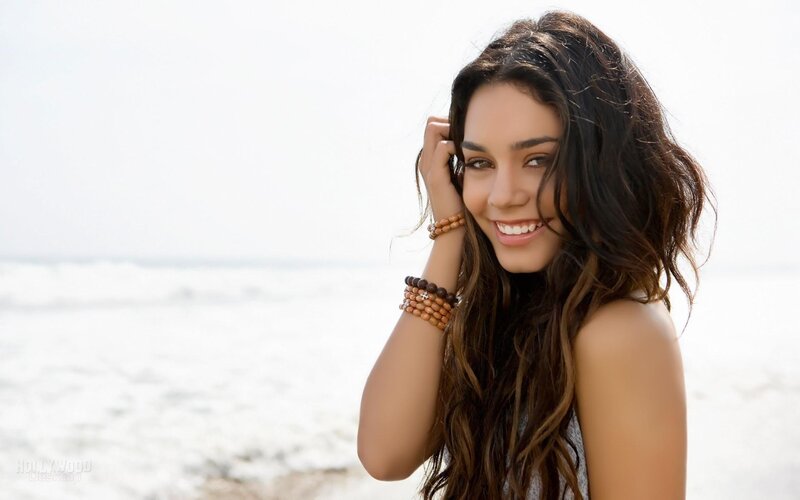 woman smiling at beach