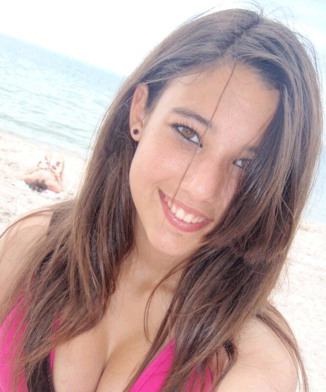 Woman smiling at beach