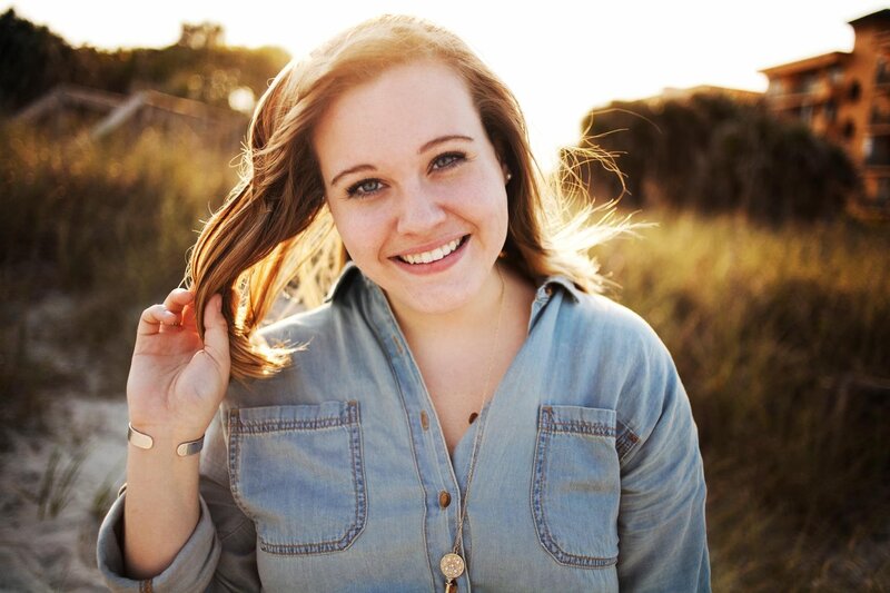 woman smiling at beach