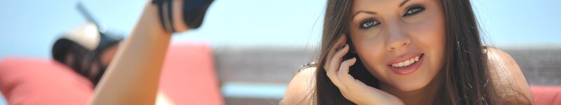 woman smiling at beach