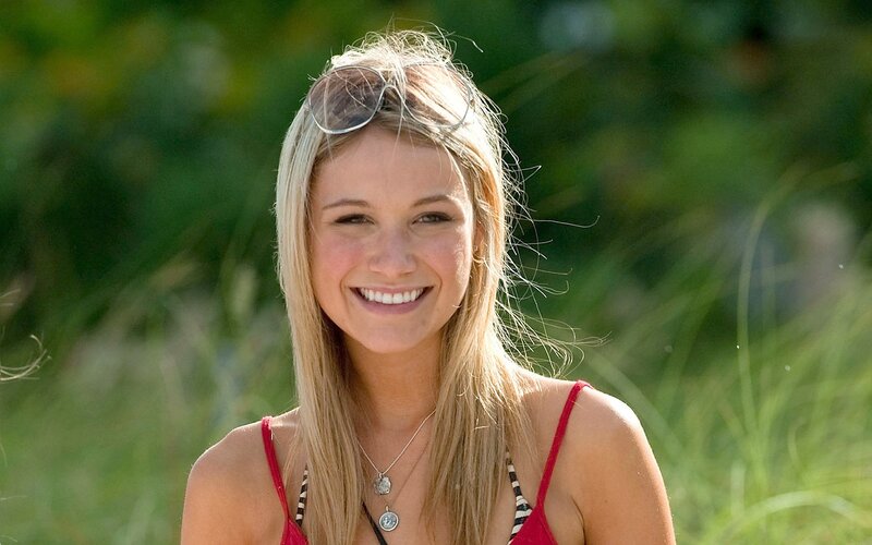 woman smiling at beach