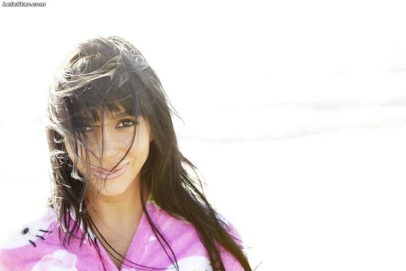woman smiling at beach