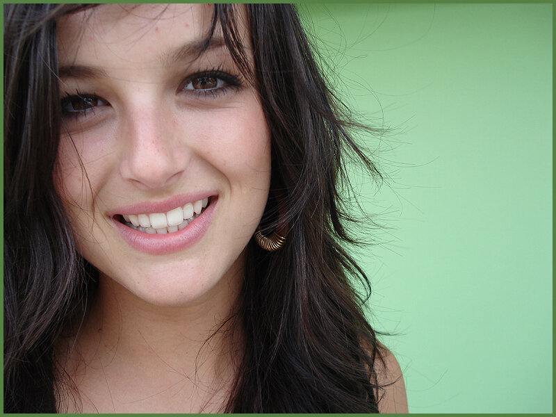 woman smiling at camera