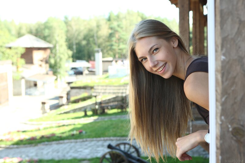 woman smiling at camera