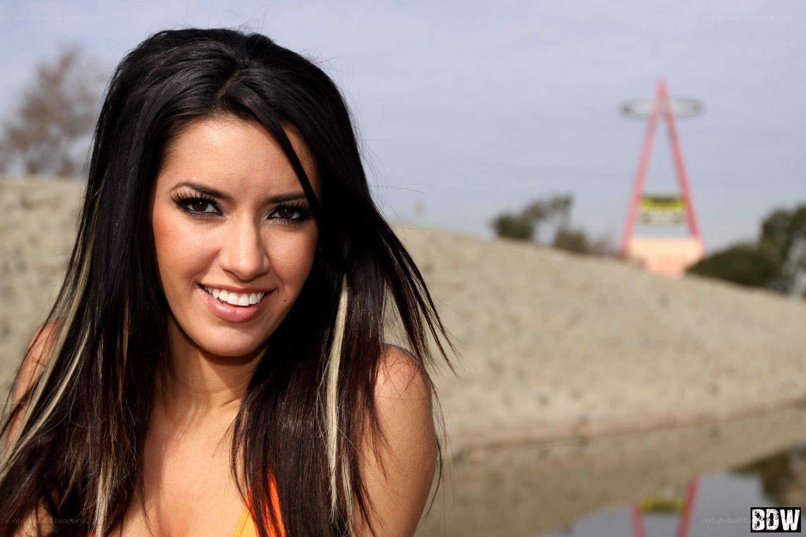 woman smiling at camera