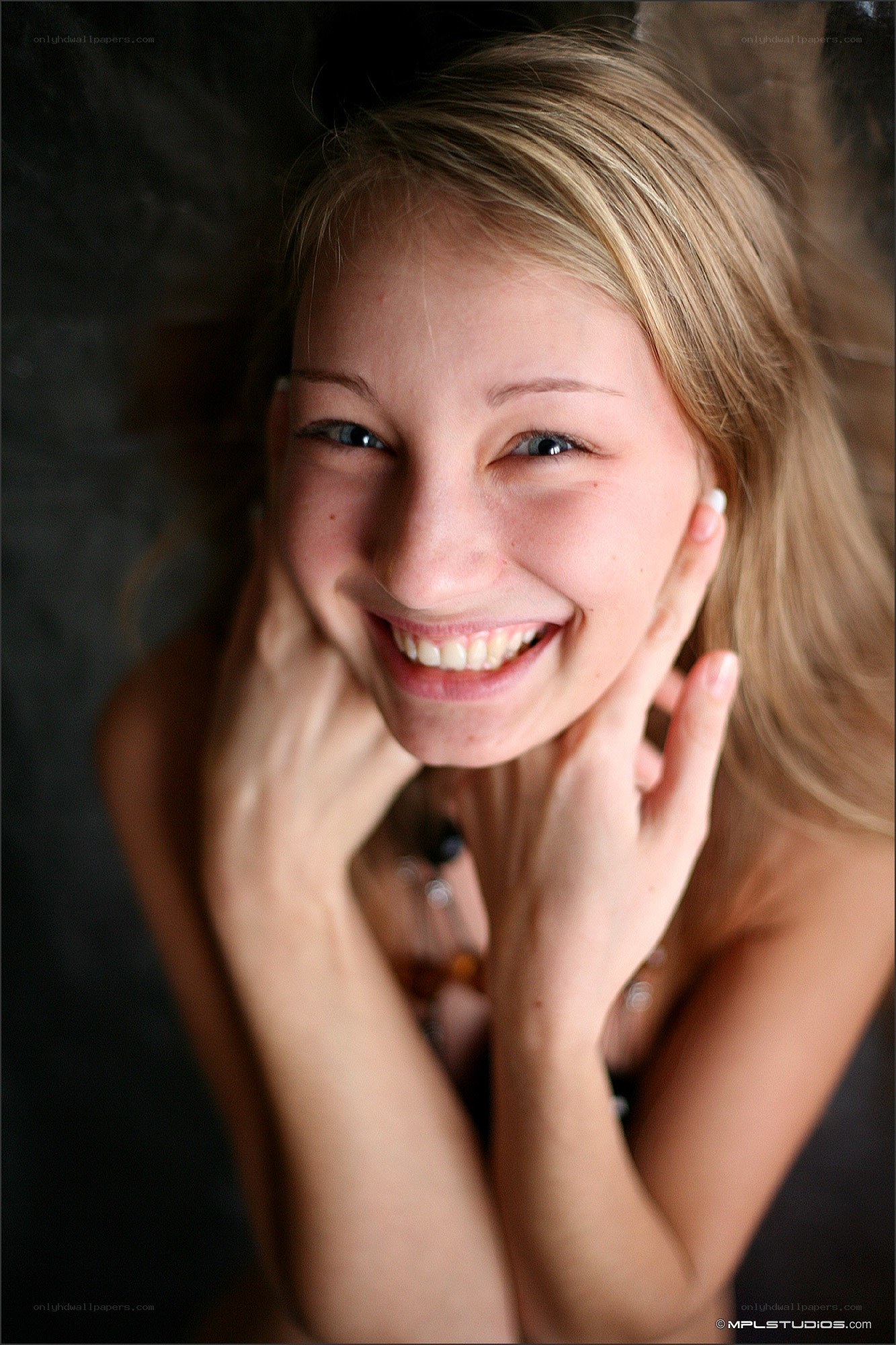 woman smiling at camera