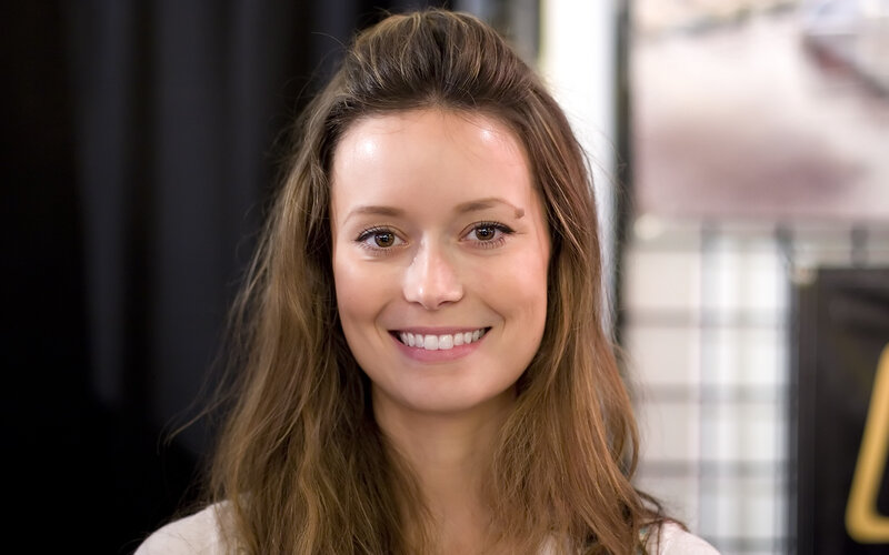 woman smiling at camera