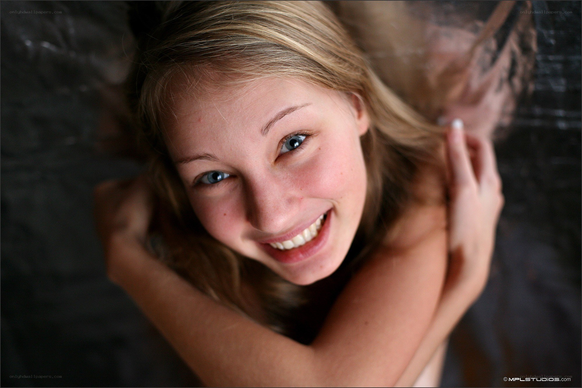 woman smiling at camera