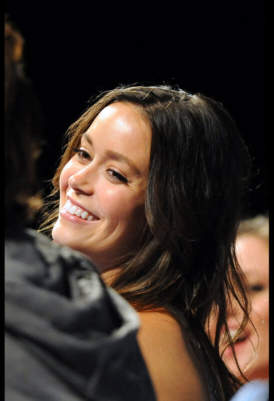 woman smiling at event