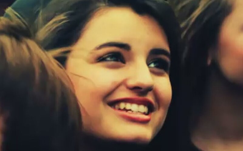 woman smiling at event