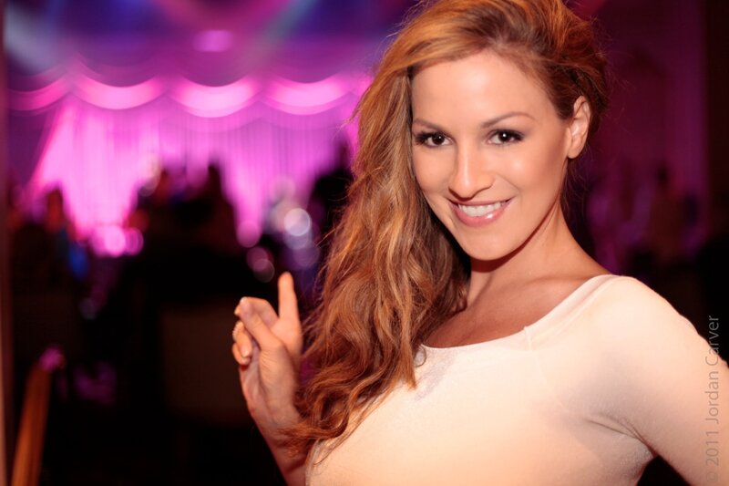 woman smiling at event