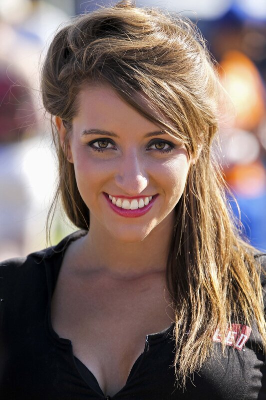 woman smiling at event
