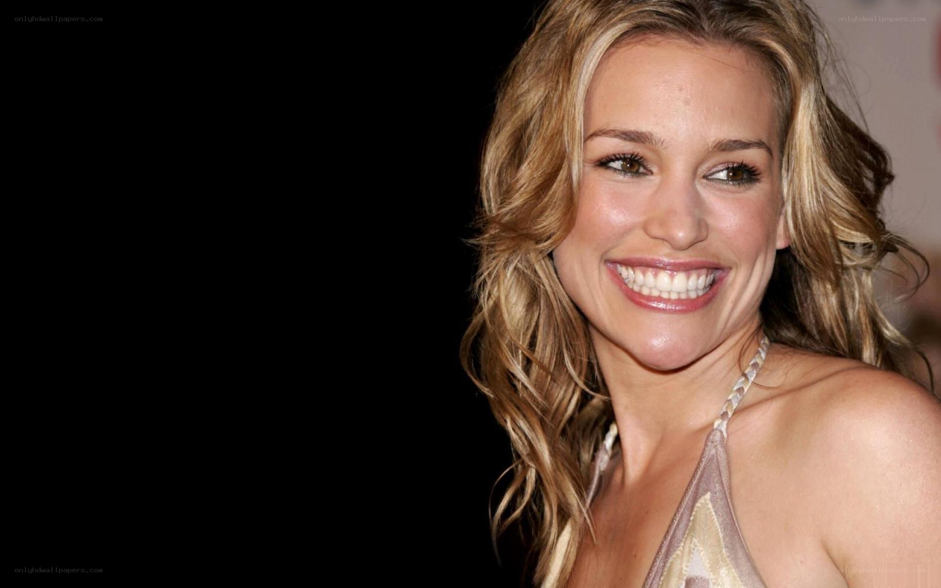 woman smiling at event