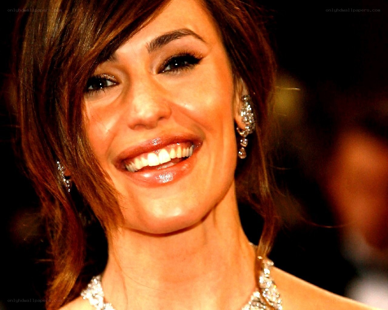 woman smiling at event