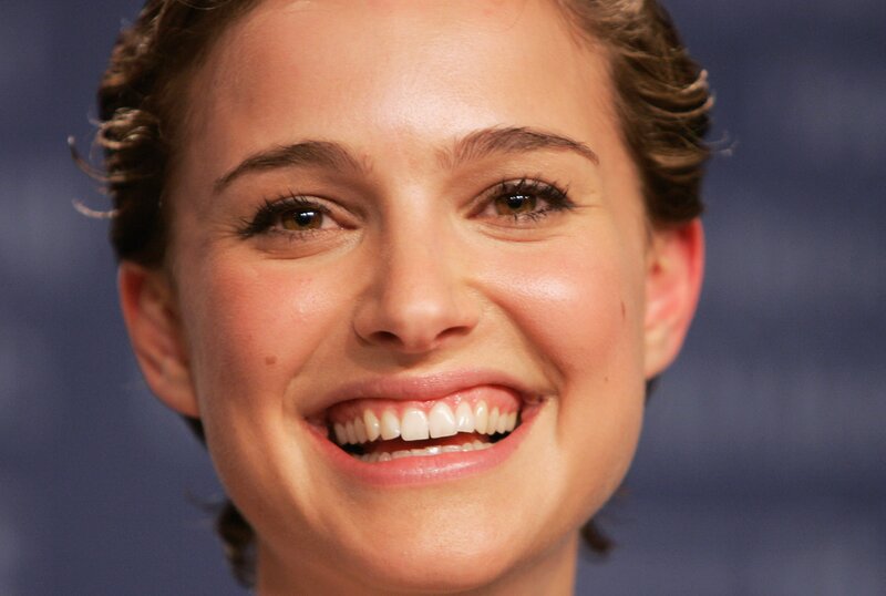 Woman Smiling Broadly — Blue