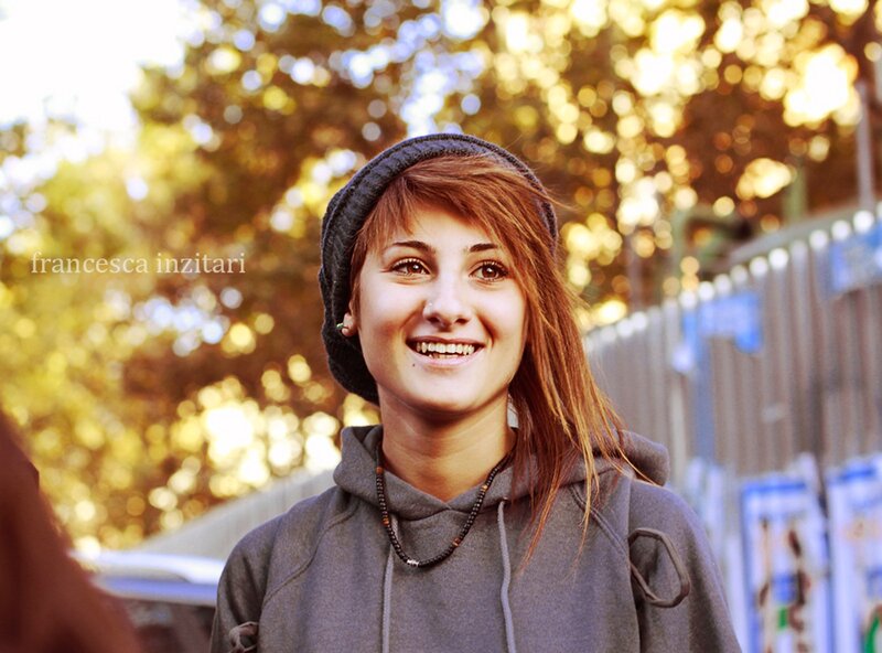 woman smiling in autumn