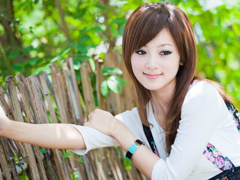 woman smiling in garden