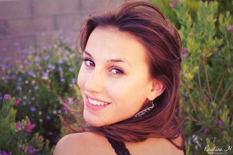 woman smiling in garden