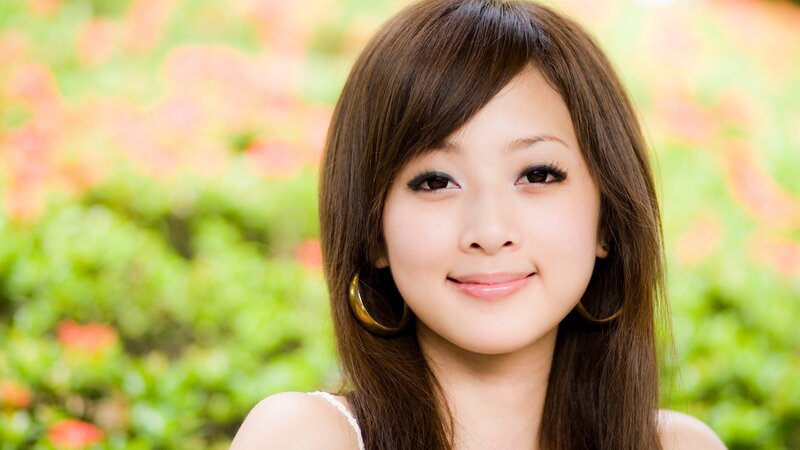 woman smiling in garden