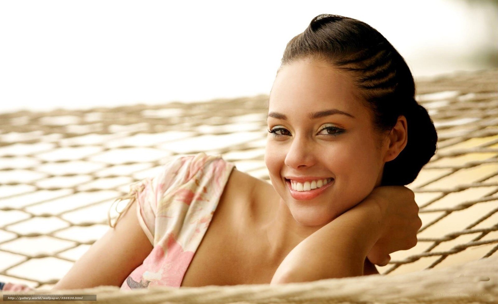 woman smiling in hammock