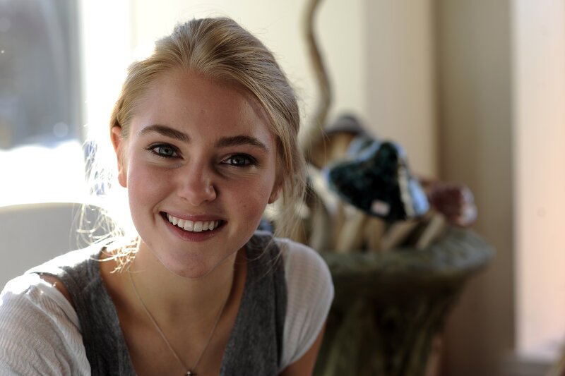 woman smiling in natural light