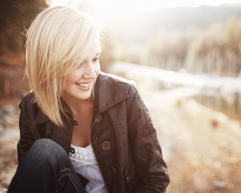 woman smiling in nature