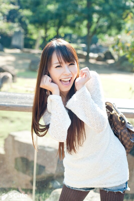 Woman smiling in park