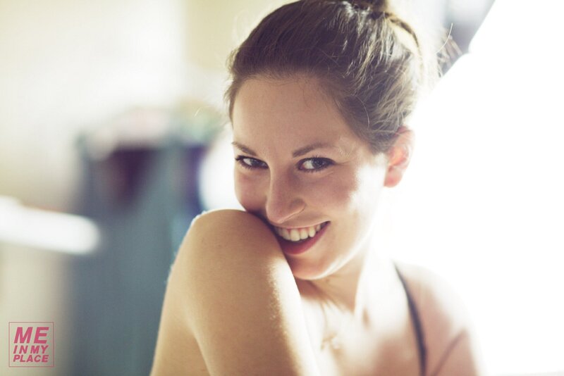 woman smiling in sunlight