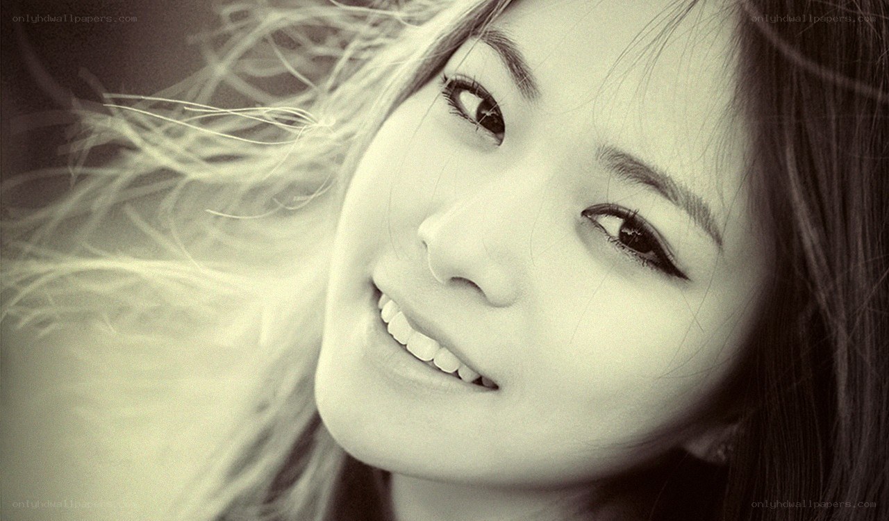 woman smiling in wind