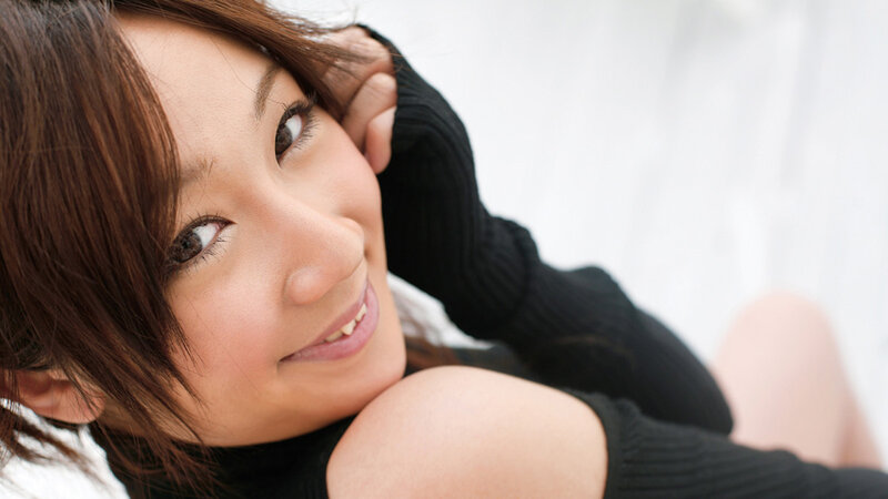 woman smiling on white background