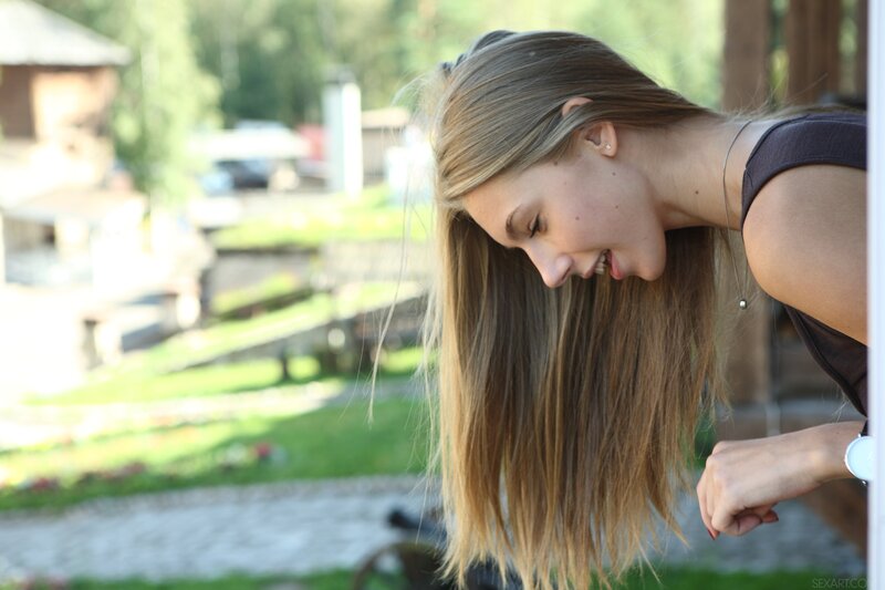 woman smiling outdoors