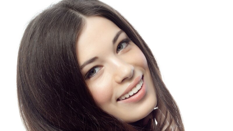 woman smiling with brown hair