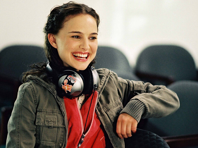 woman smiling with headphones