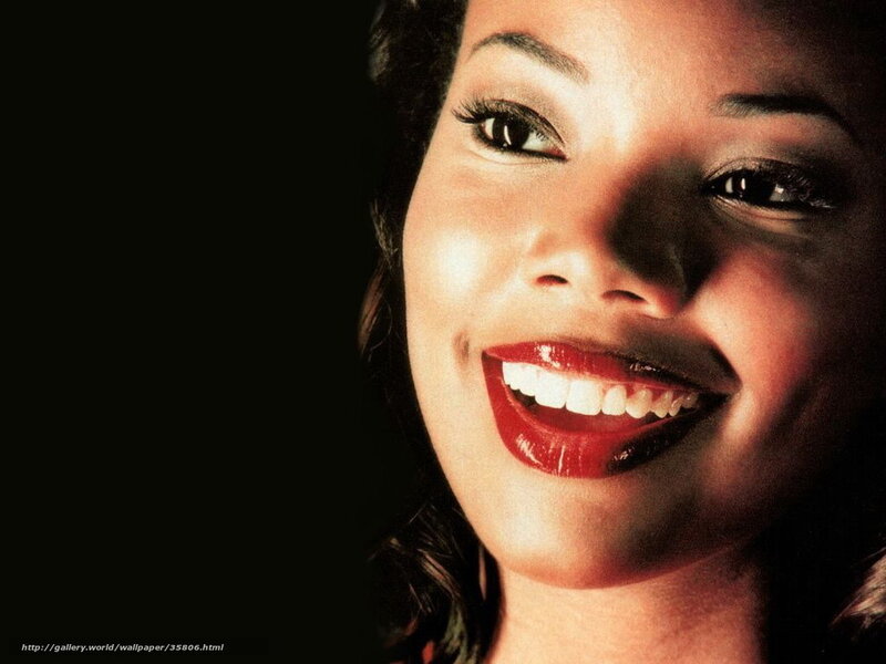 woman smiling with red lipstick