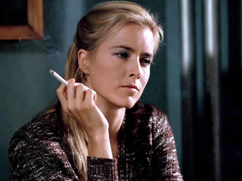 woman smoking a cigarette