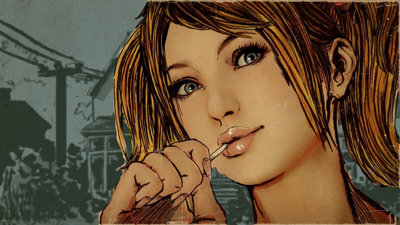 woman smoking a cigarette