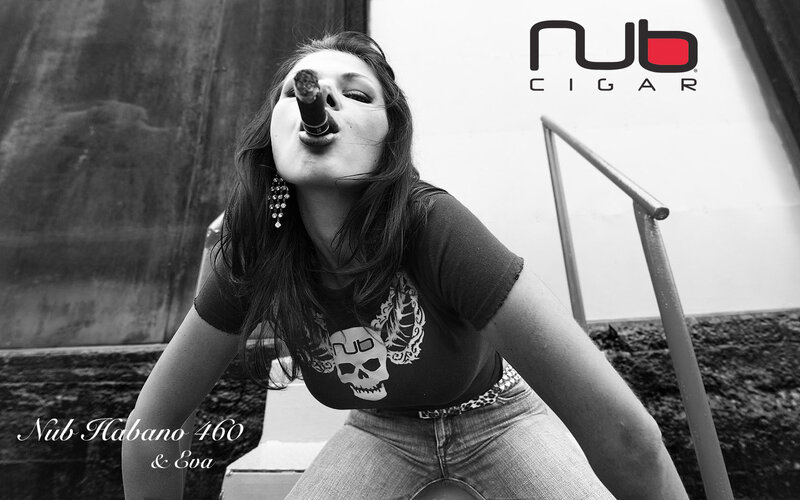 woman smoking cigar