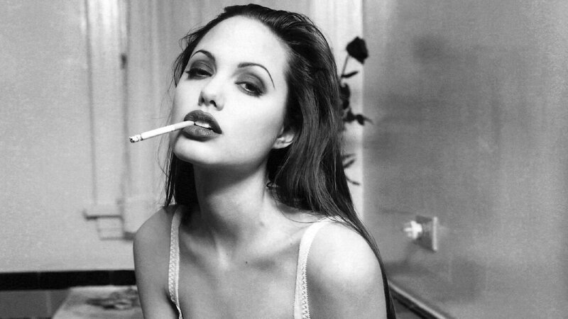 woman smoking cigarette