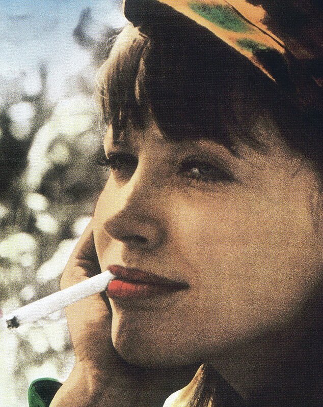 woman smoking cigarette