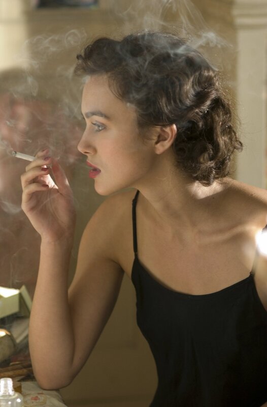 woman smoking cigarette