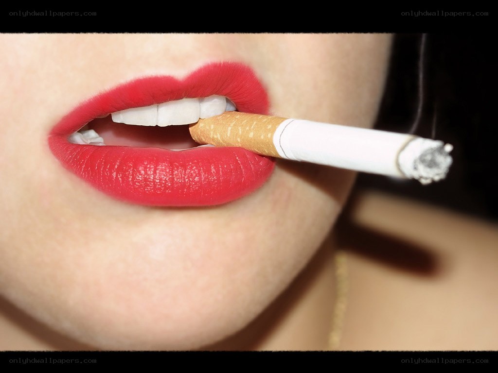 woman smoking cigarette