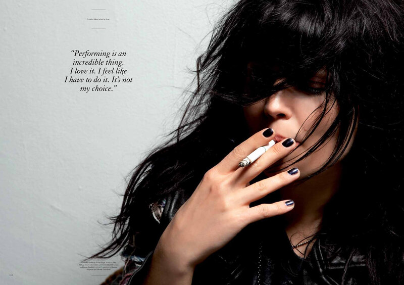 woman smoking cigarette