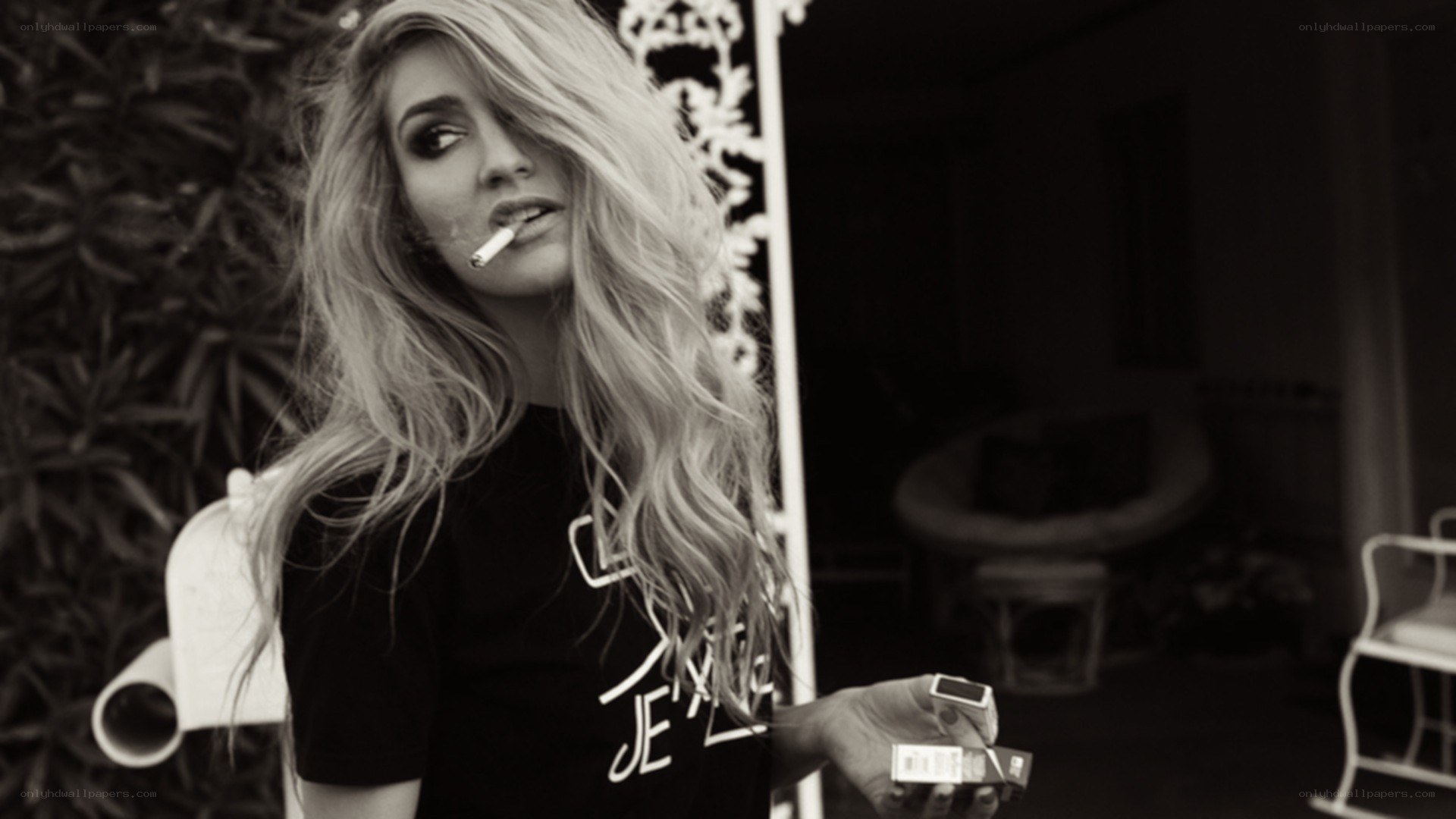 woman smoking cigarette