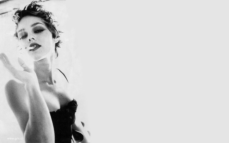 Woman Smoking Cigarette — Black, Dramatic, Photograph, Black Dress