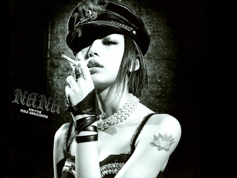 Woman Smoking Cigarette — Black, Dramatic, Photograph, Hat, Tattoo