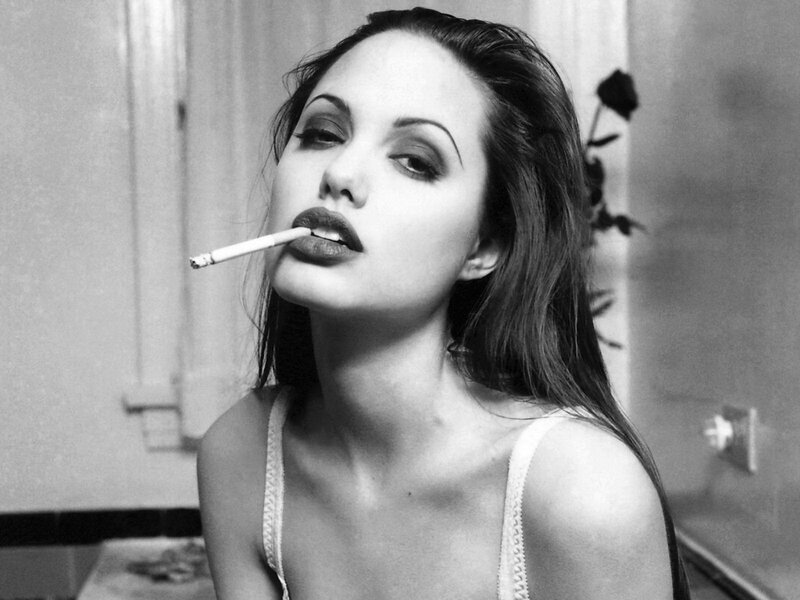 Woman Smoking Cigarette — Black, Dramatic, Photograph, Rose