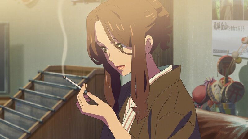 Woman Smoking Cigarette — Brown, Calm