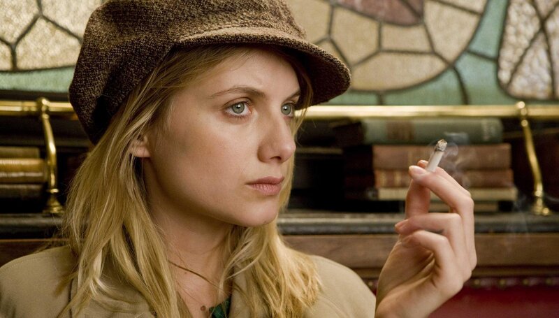woman smoking in a cafe