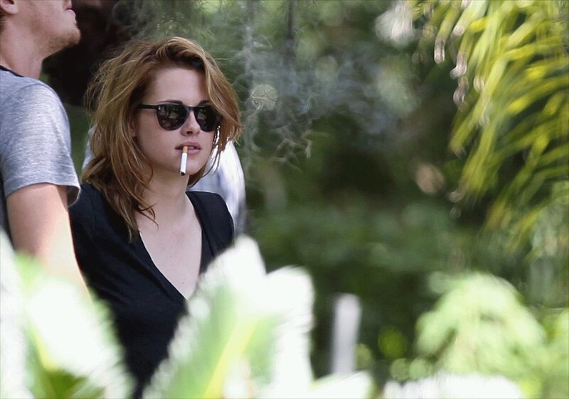 woman smoking outdoors