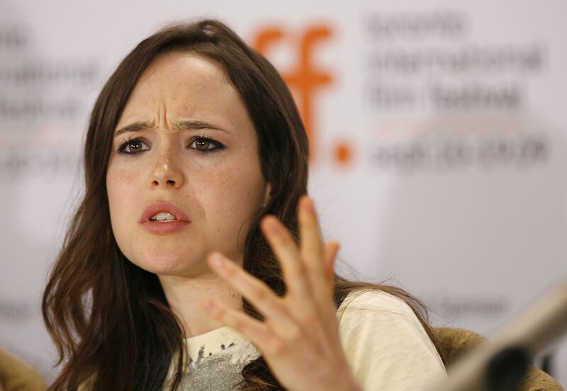 woman speaking at film festival
